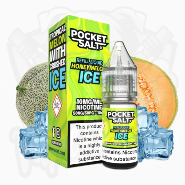 Drip Hacks Honeymelon Ice - Pocket Salt Nic Salt Liquid 10 ml