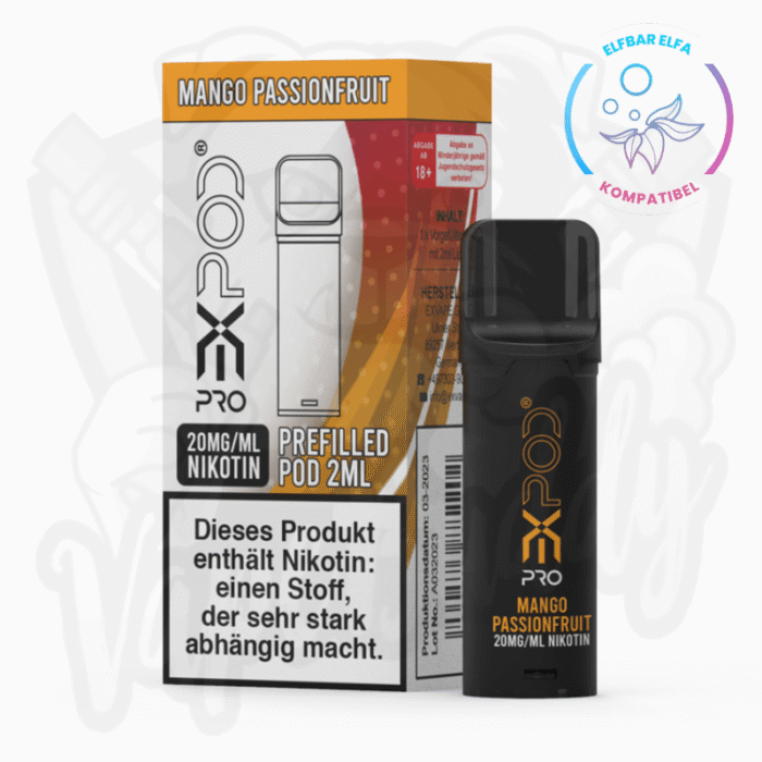 EXVAPE EXPOD PRO Kartusche – Mango Passionfruit – 20mg – 1 Stück – Bild 2