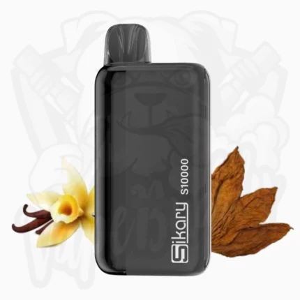 Sikary S10000 Hybrid Vape – Vanilla Tobacco 20mg, schwarz, wiederverwendbar, Mesh-Coil
