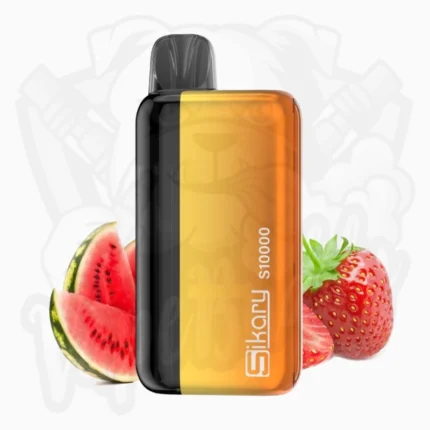 Sikary S10000 Hybrid Vape Kit – Watermelon Strawberry 20mg in Schwarz, Gelb, Orange